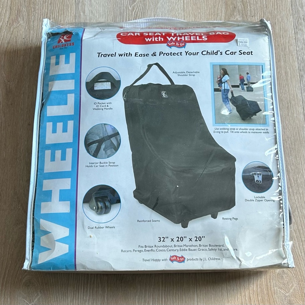 J.L. Childress Wheelie Car Seat Travel Bag with Wheels